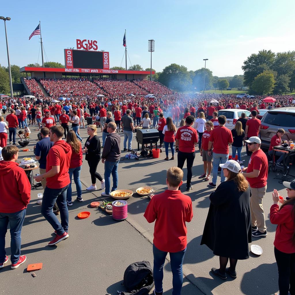 BGSU Football Tailgate Party Before a Live Game