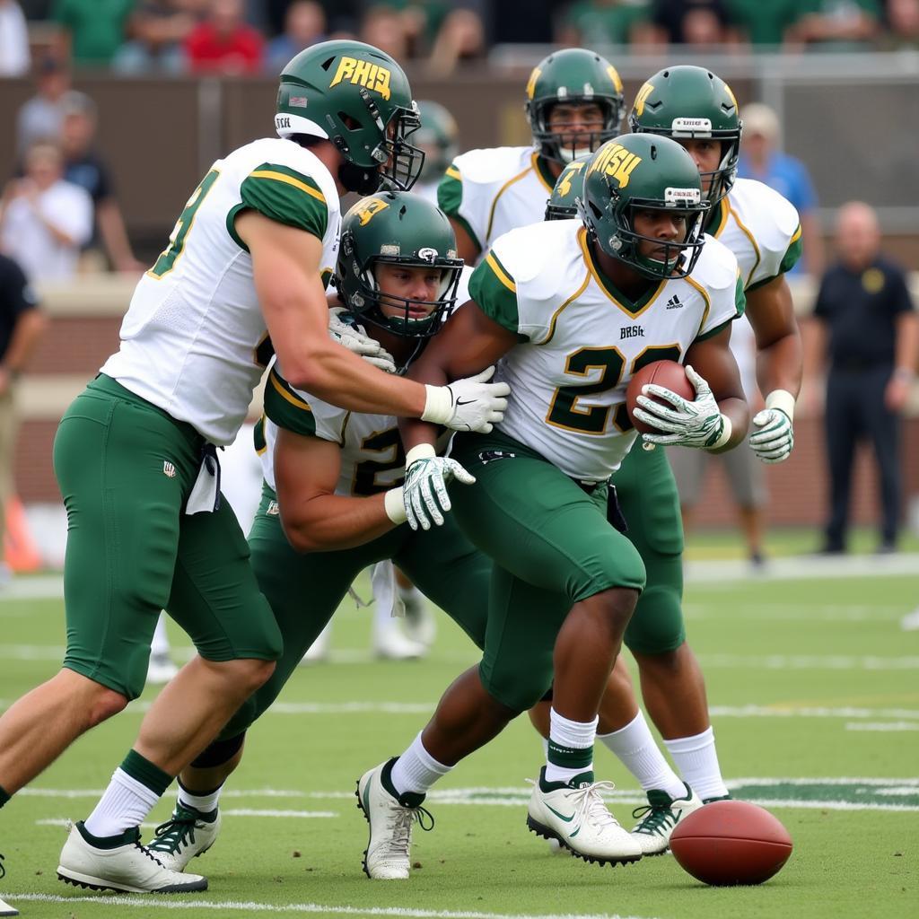 BHSU Football Players in Action