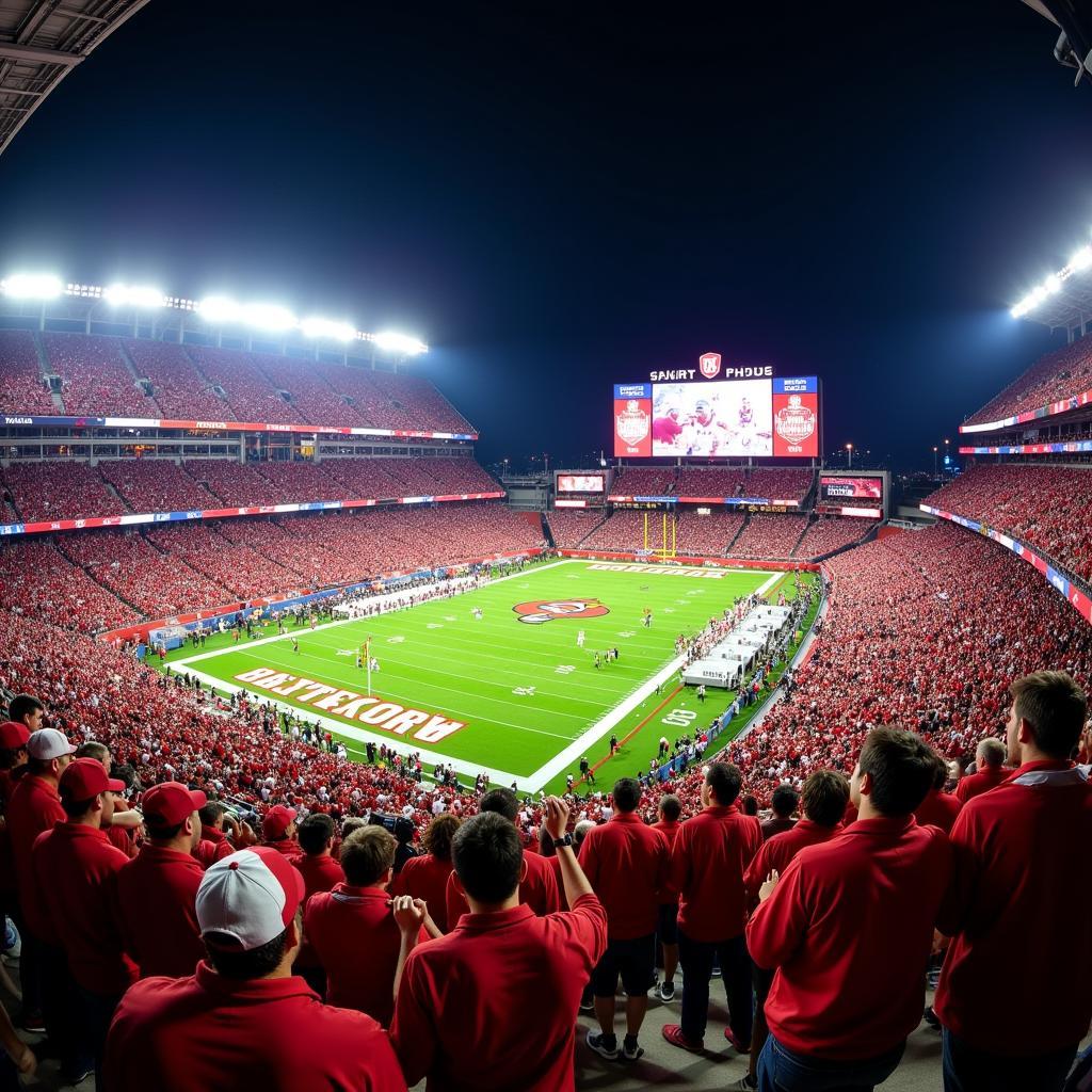 Big 12 Football Stadium Packed Crowd