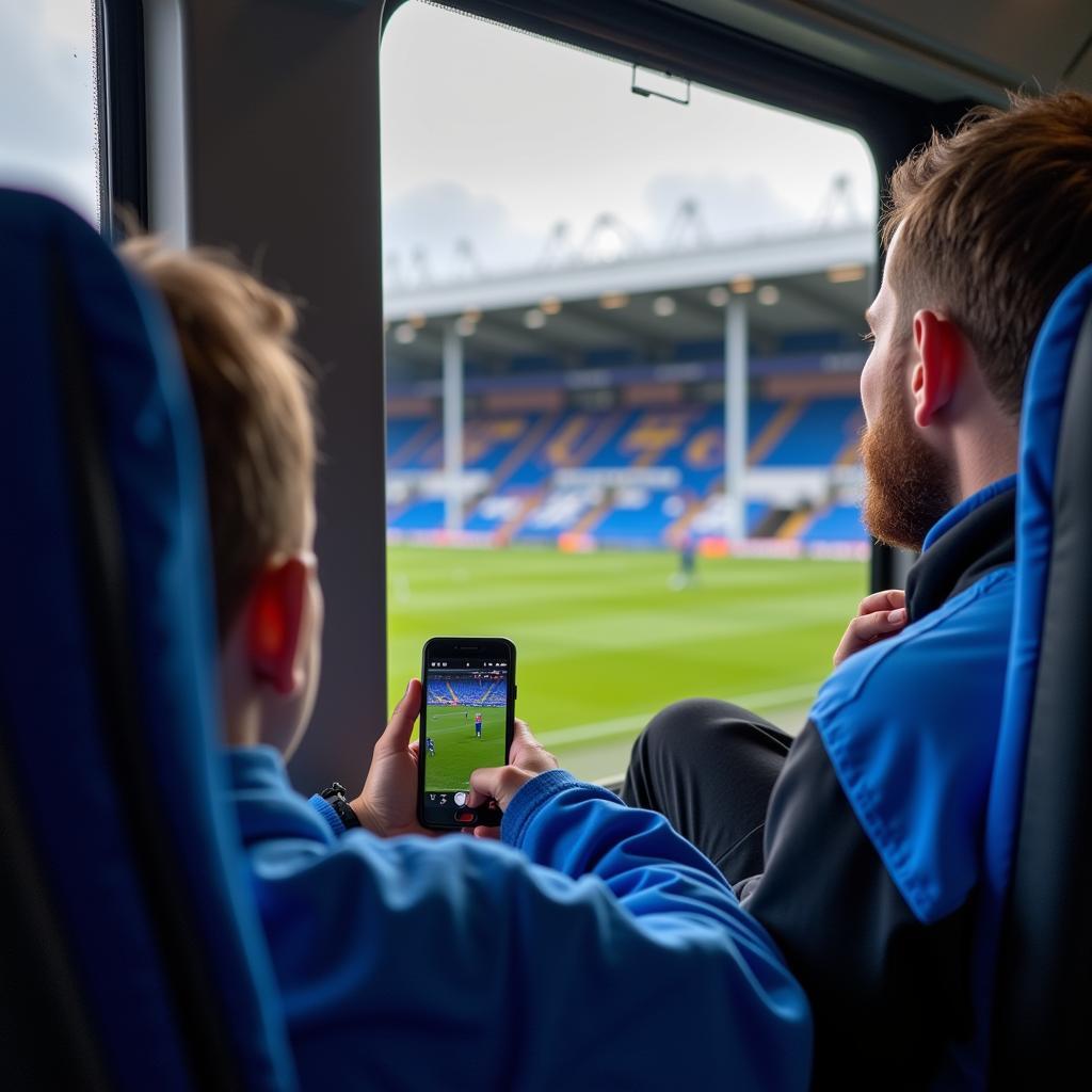 Birmingham City Fan Watching Live Stream