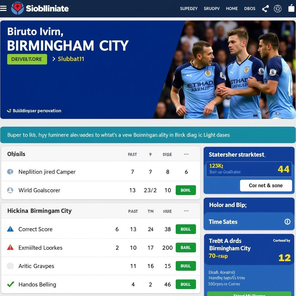 Birmingham City live results displayed on a betting website