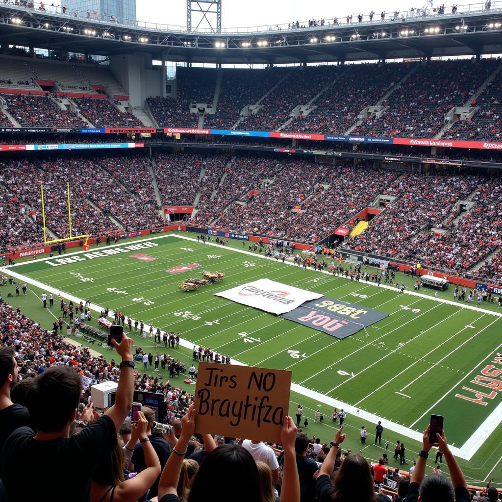 Showing Support for Black Lives Matter During a Football Game