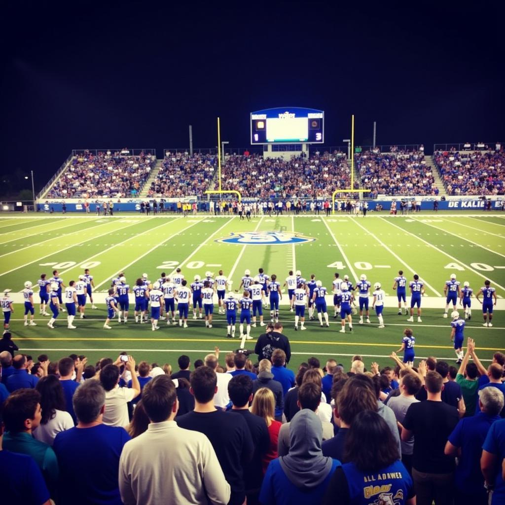 Blue Valley High School Football Game in Action