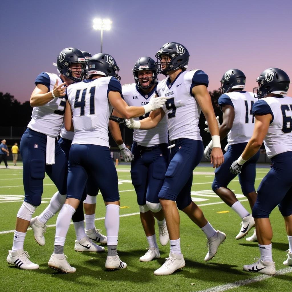 Boerne Greyhounds Football Team Celebrating Victory