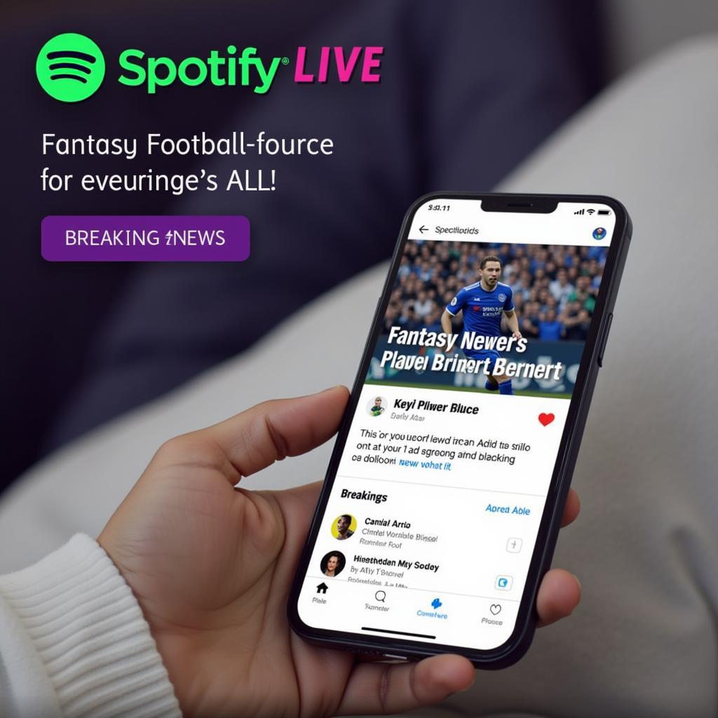 Breaking News Updates for Fantasy Football on Spotify Live