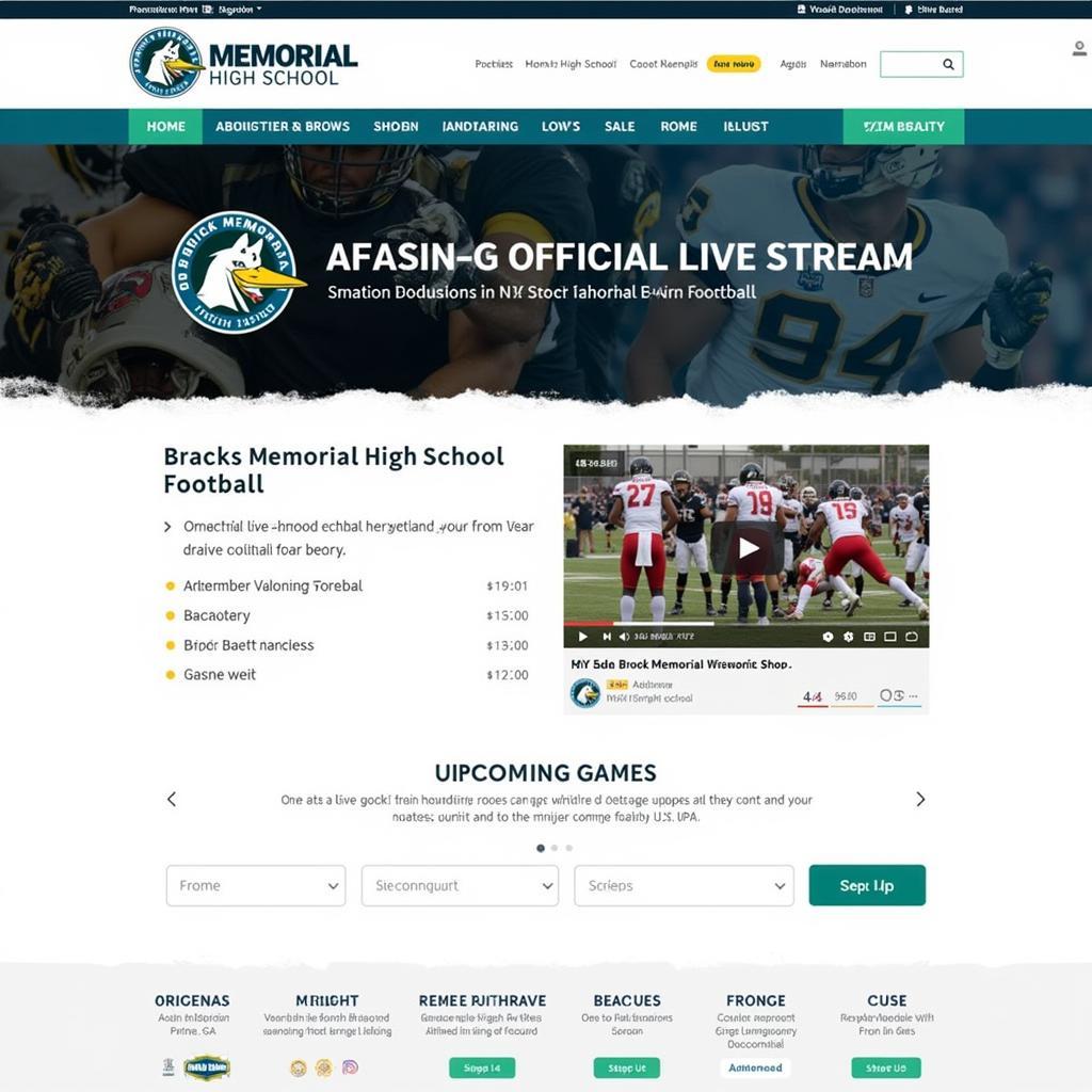 Official Brick Memorial High School Football Live Stream