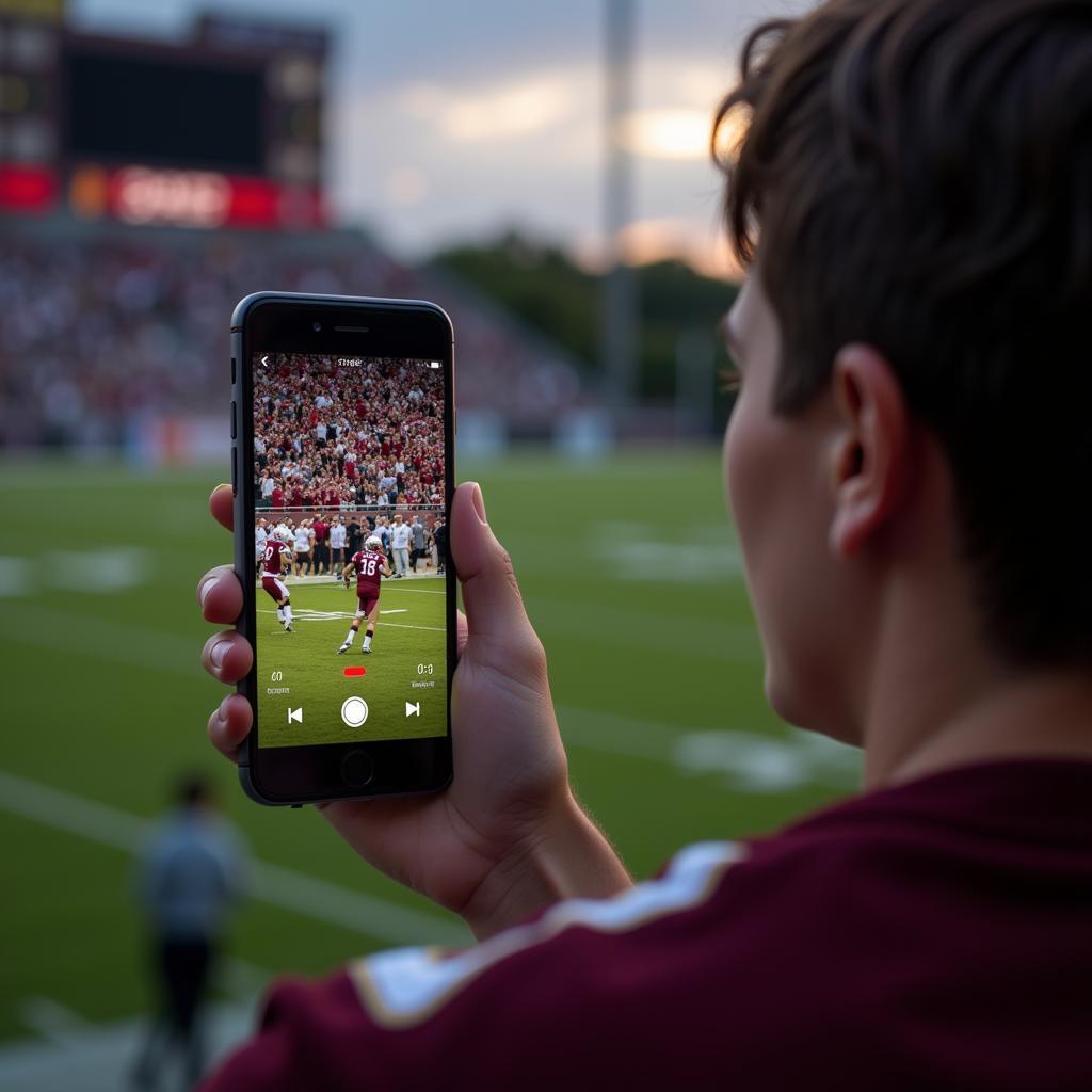 Broken Arrow Football Live Stream on Mobile Device