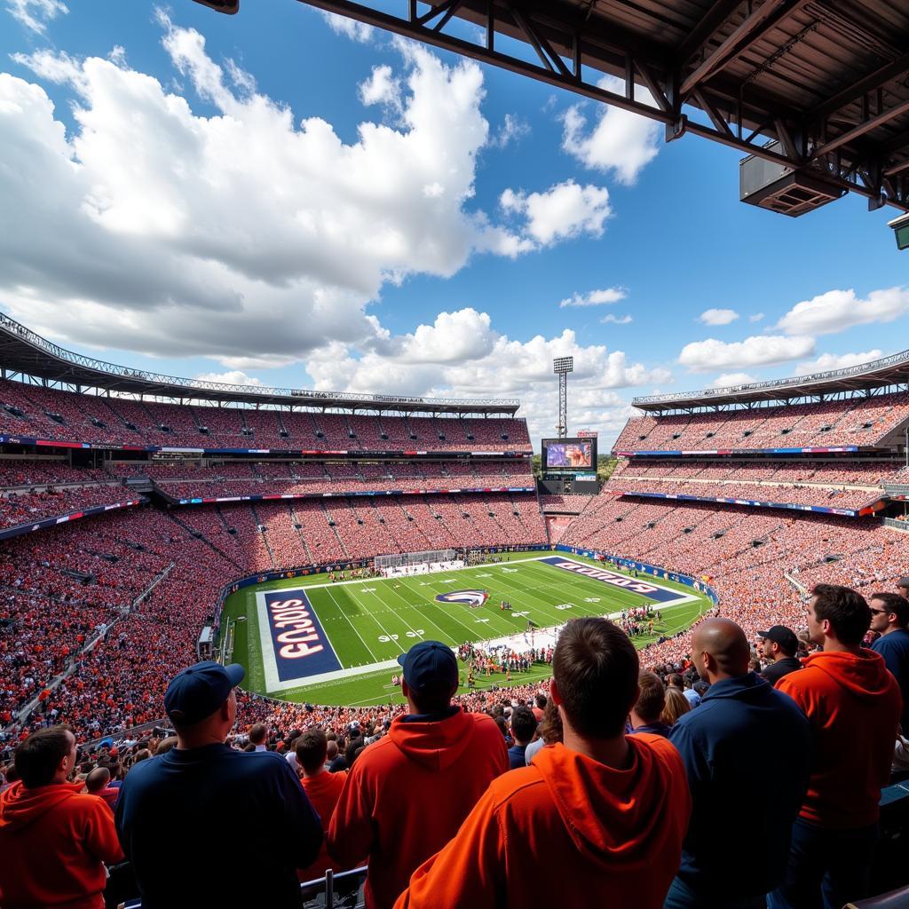 Broncos Fans at Mile High Stadium