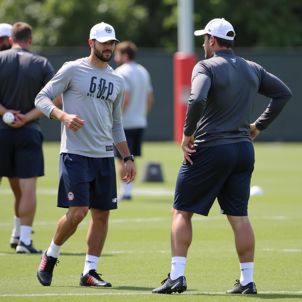 Bryan Jennings in a football training session