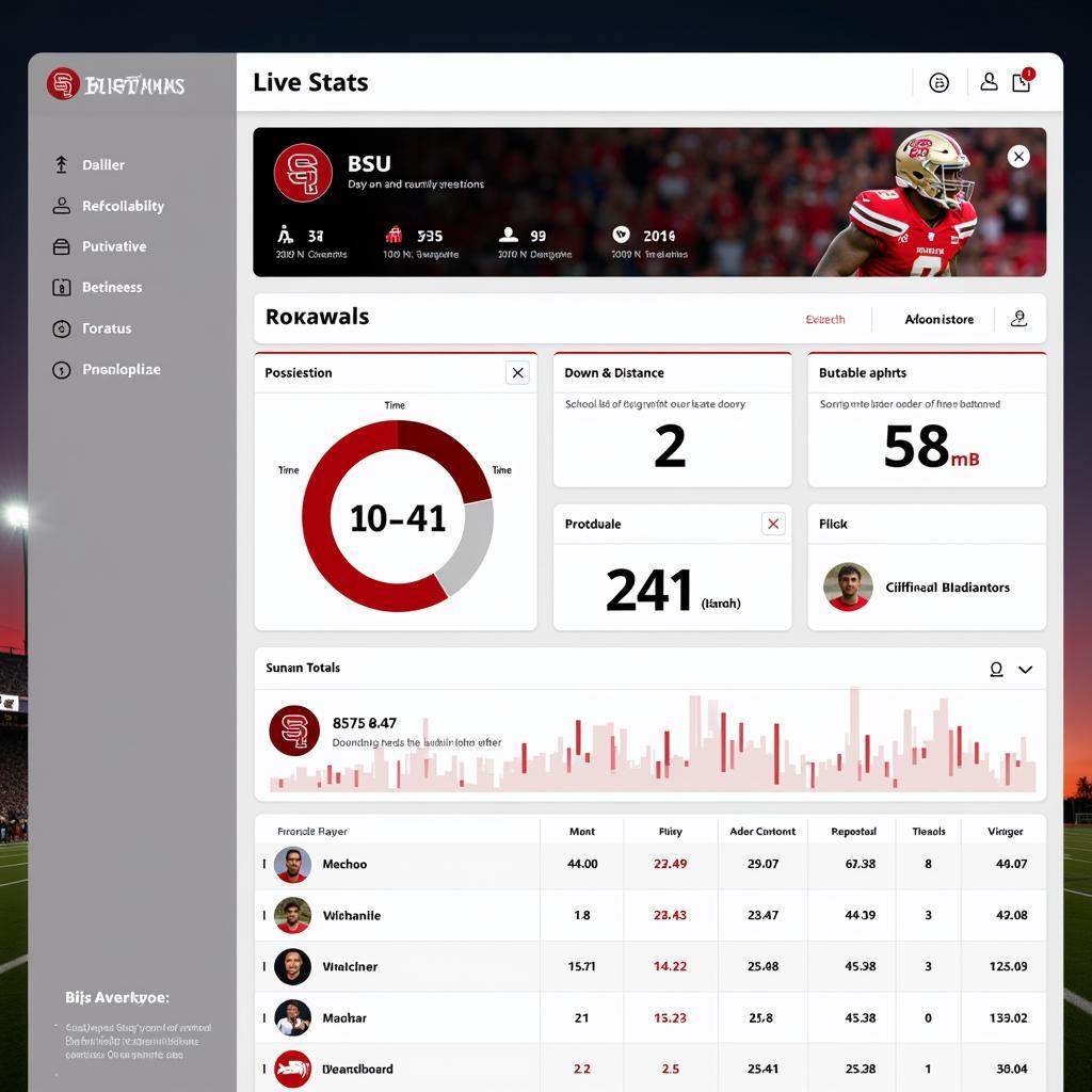 BSU Football Live Stats Dashboard