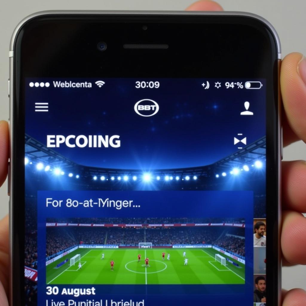 BT Sport App Live Streaming Football 30 August