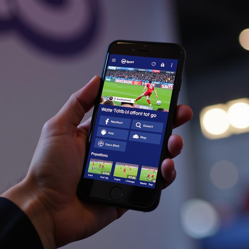 BT Sport App on Mobile Device