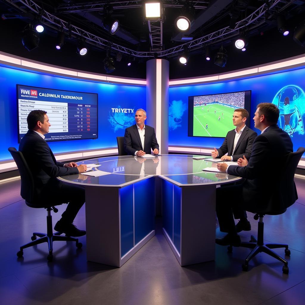 BT Sport Studio with Pundits Analysing Scottish Football