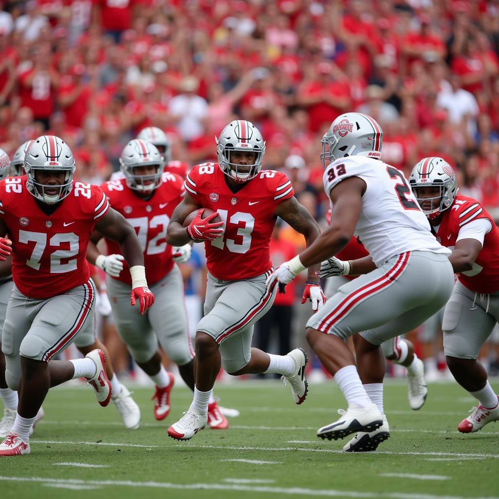 Buckeyes Football Game Action