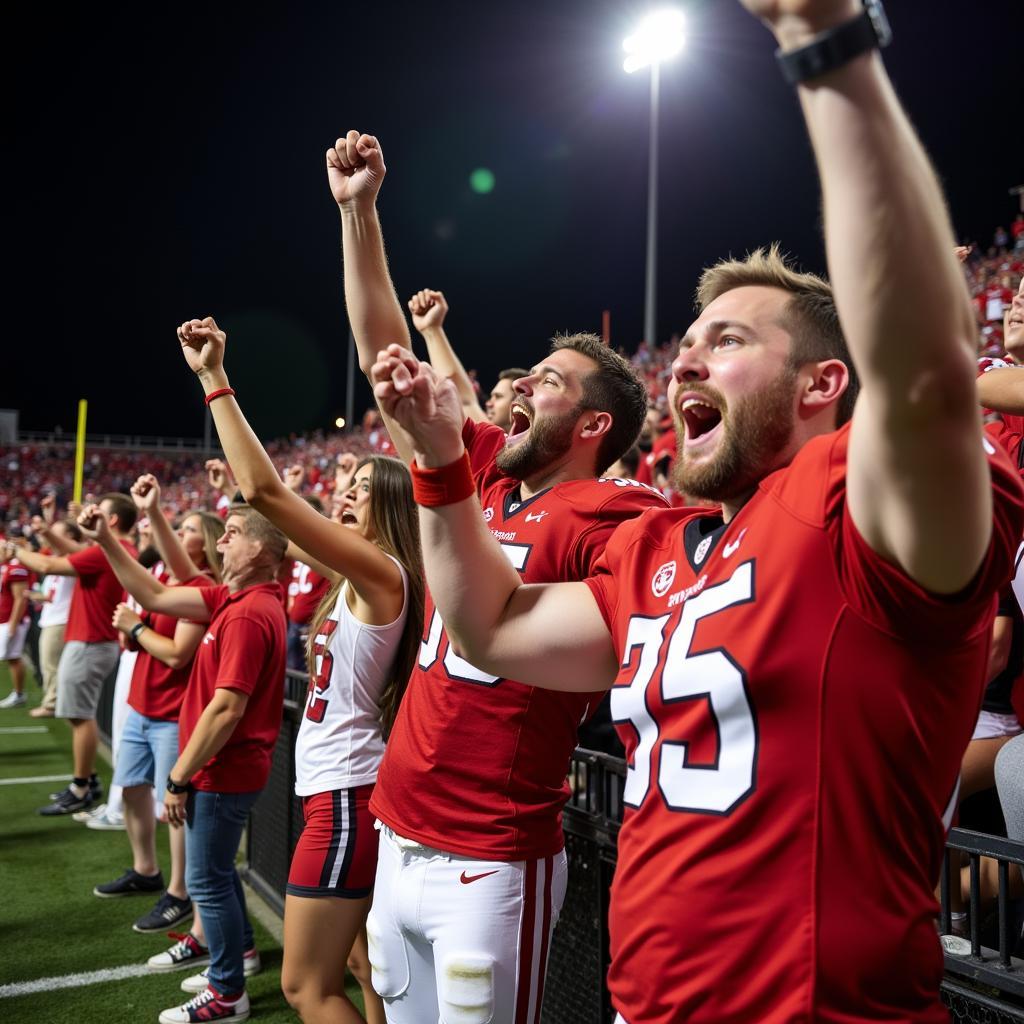 Cabell Midland Football Fans Cheering