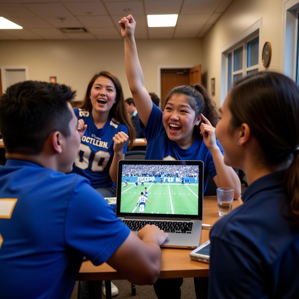 Cabrillo College Football Fans Watching Live Stream