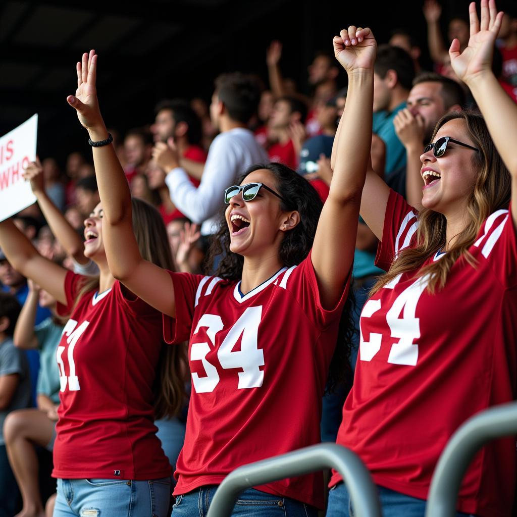 Camas Football Fans Cheering