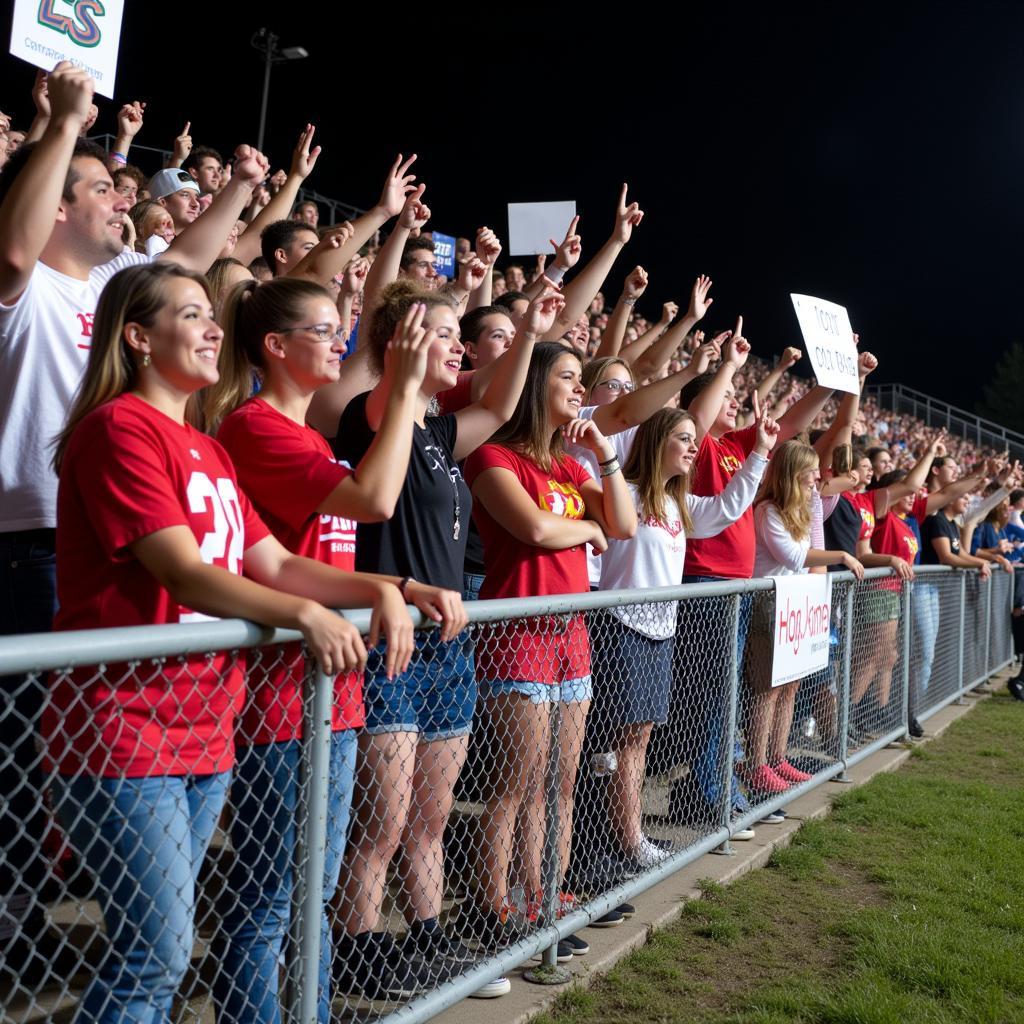 Camden County High School Football Fans Cheering