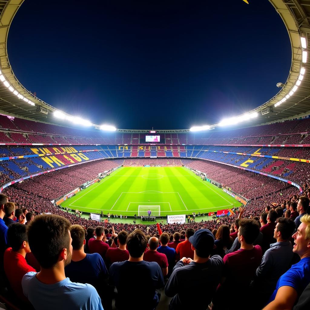 Camp Nou Atmosphere During a Live Match