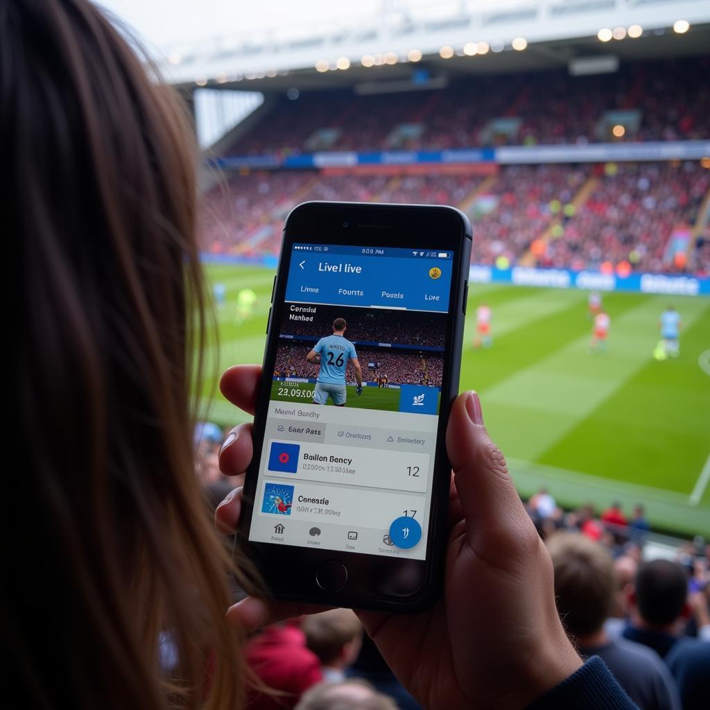 Cardiff City live score updates on mobile phone