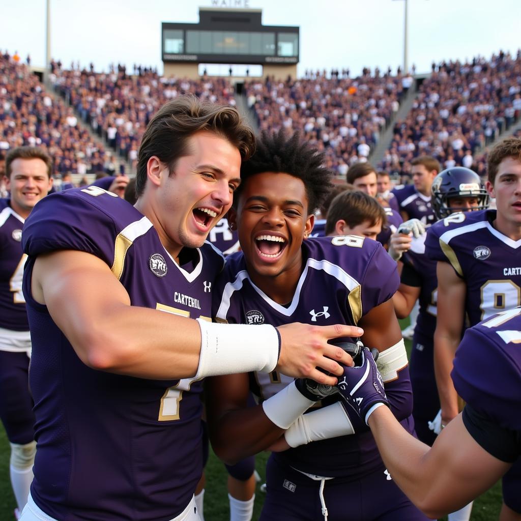 Cartersville High School Football Team Celebrating a Victory