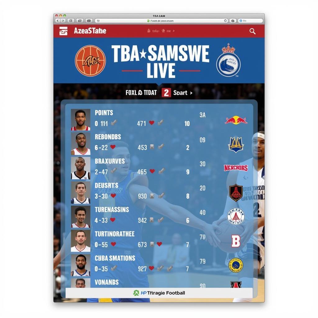 CBA Fantasy Live Real-Time Stats Display