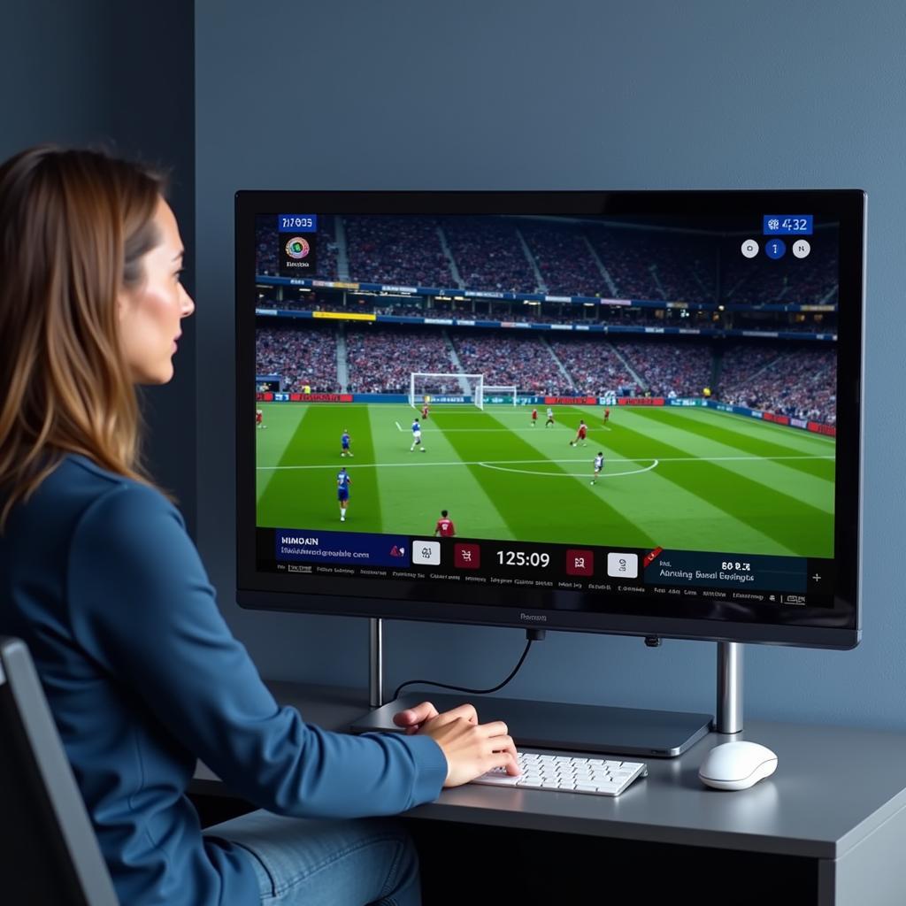 Paramount+ Interface for Live Football Streaming