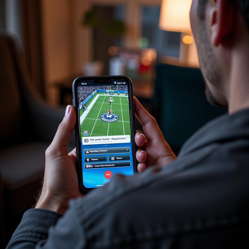 Watching NFL Thursday Night Football on a mobile phone