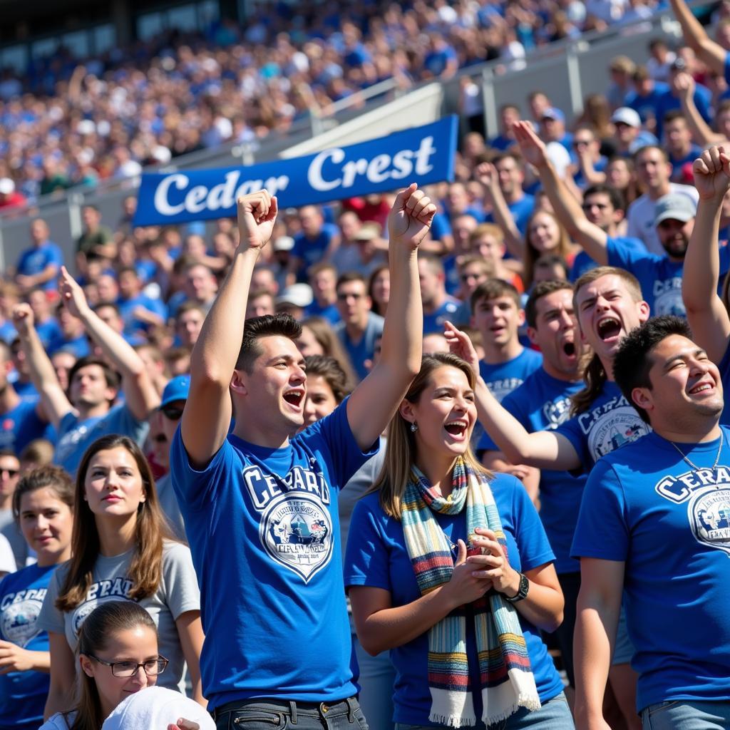 Cedar Crest High School Football Fans Cheering