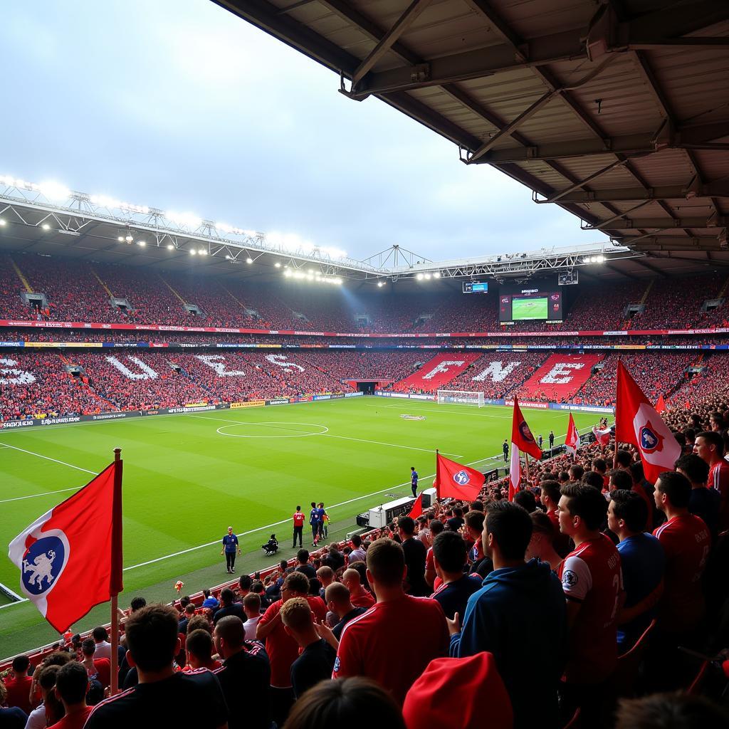 Central Lyon Fans at Groupama Stadium