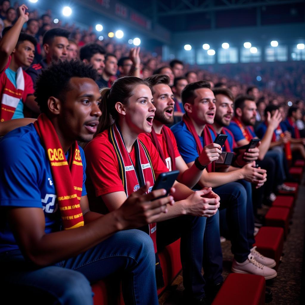 Champions League Fans Watching Live Stream