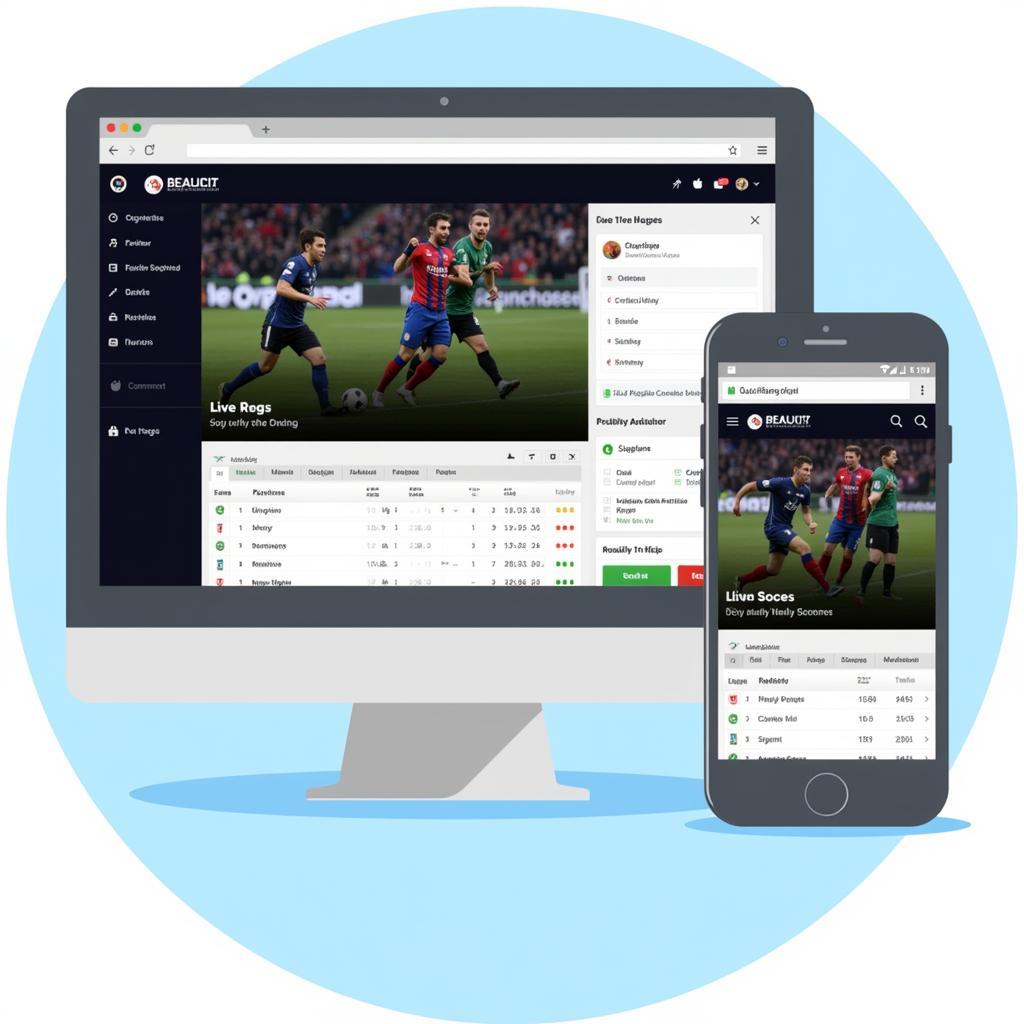 Championship Football Live Scores Website on Desktop and Mobile