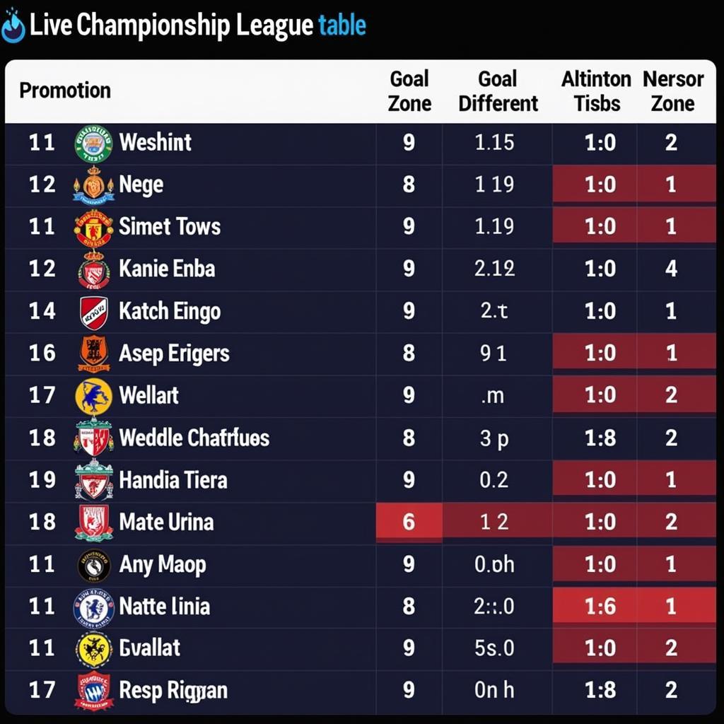 Championship League Table Live Updates