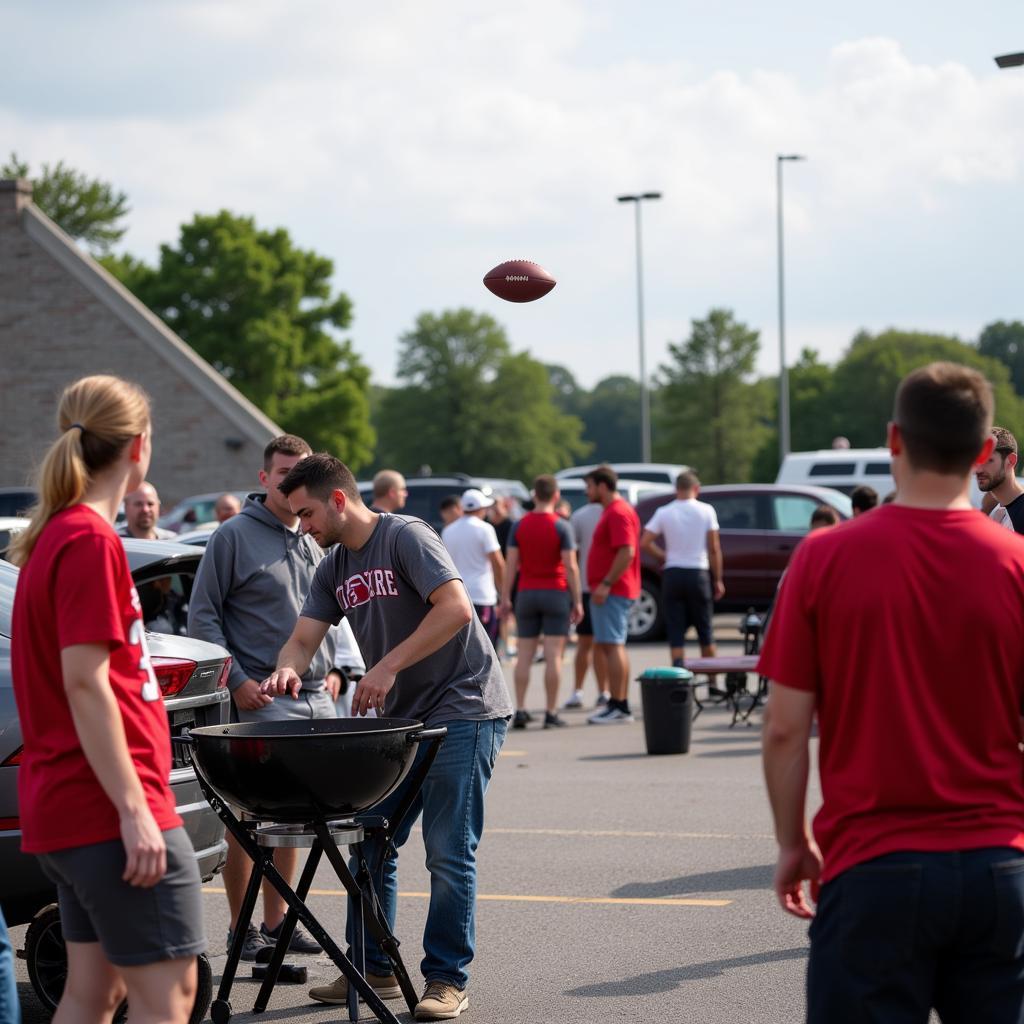 Cherokee Football Fans Tailgating Before Game