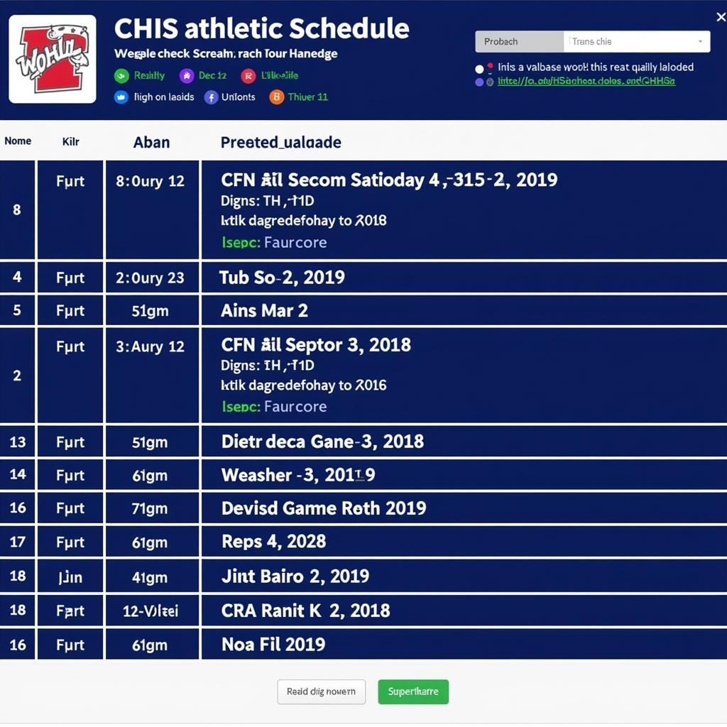 CHHS Football Live Stream Schedule on Website