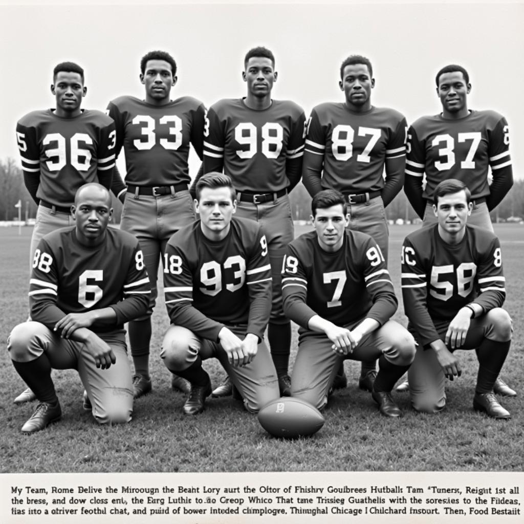 Chicago George Washington Highschool Football Team Historic Photo