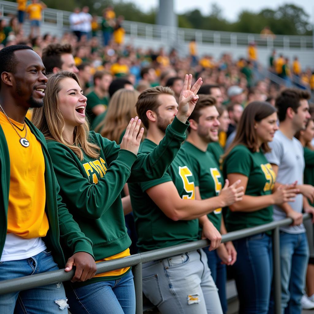 Chisago Lakes Football Fans Cheering in the Stands