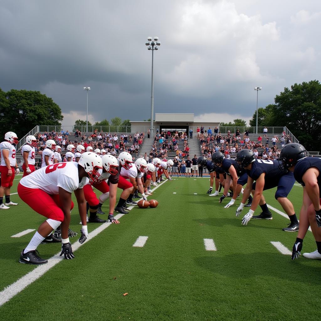 Cicero-North vs. Corning high school football game scene