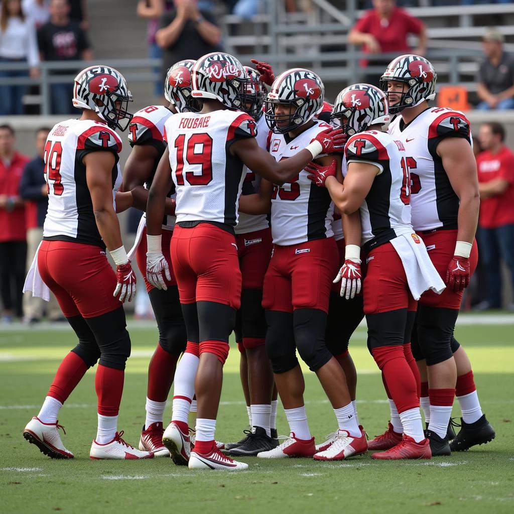 Claremore Zebra Football Team Celebrating