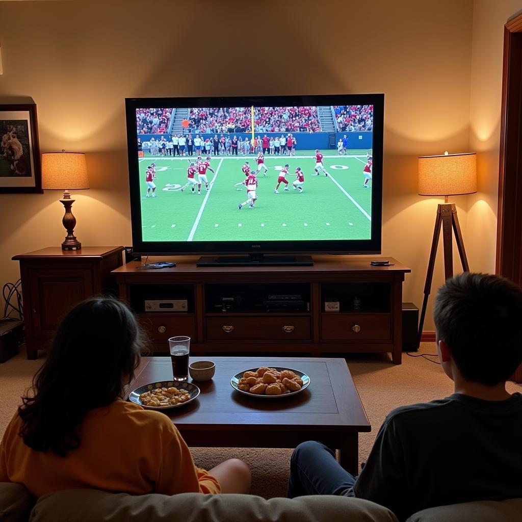 Claremore Football Live Stream Setup on Big Screen