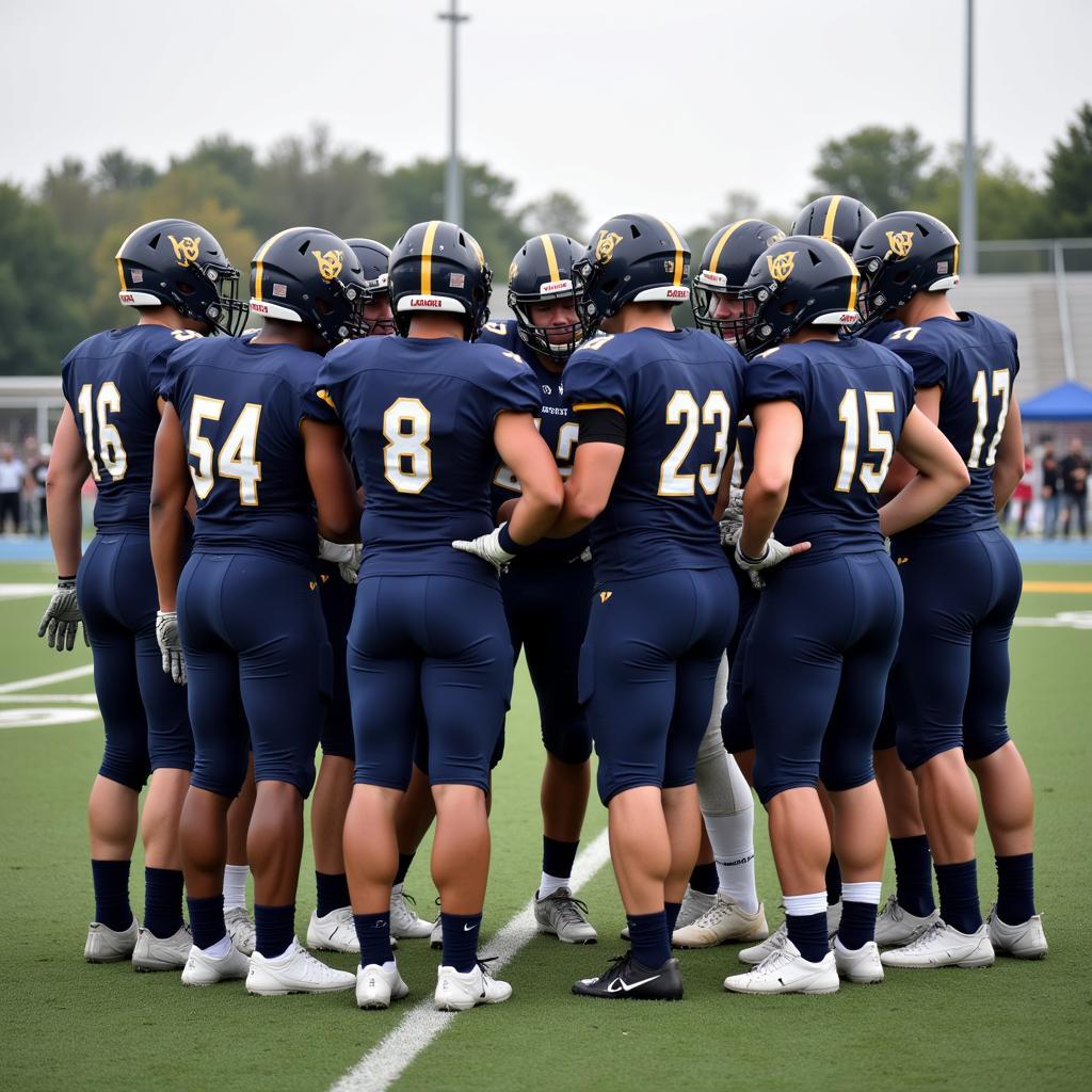 Clarkston Football Team Huddle