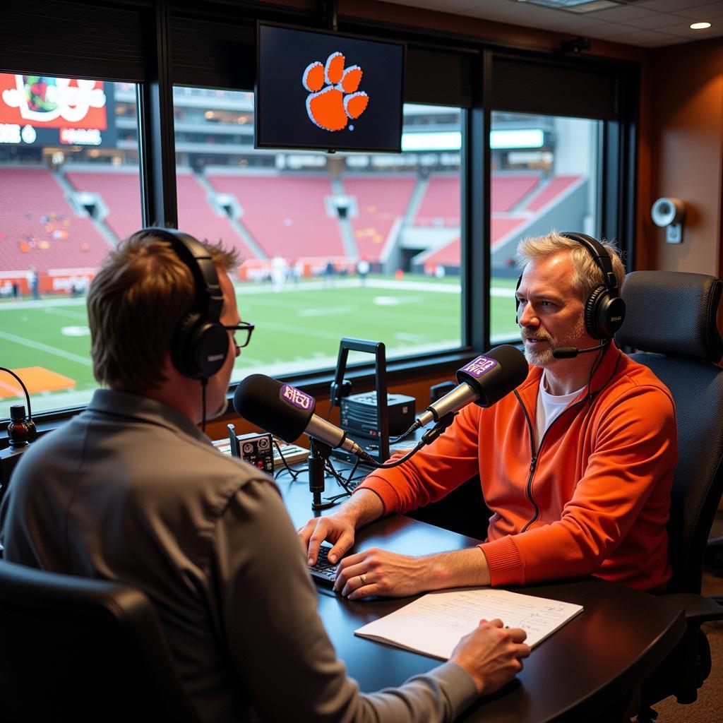 Clemson Football Live Radio Broadcast Studio