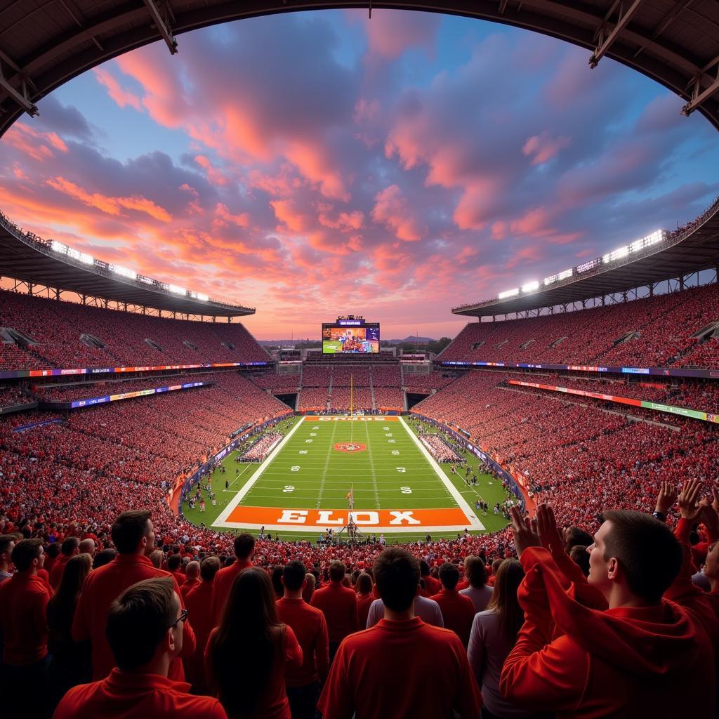 Clemson Football Stadium Crowd Cheering