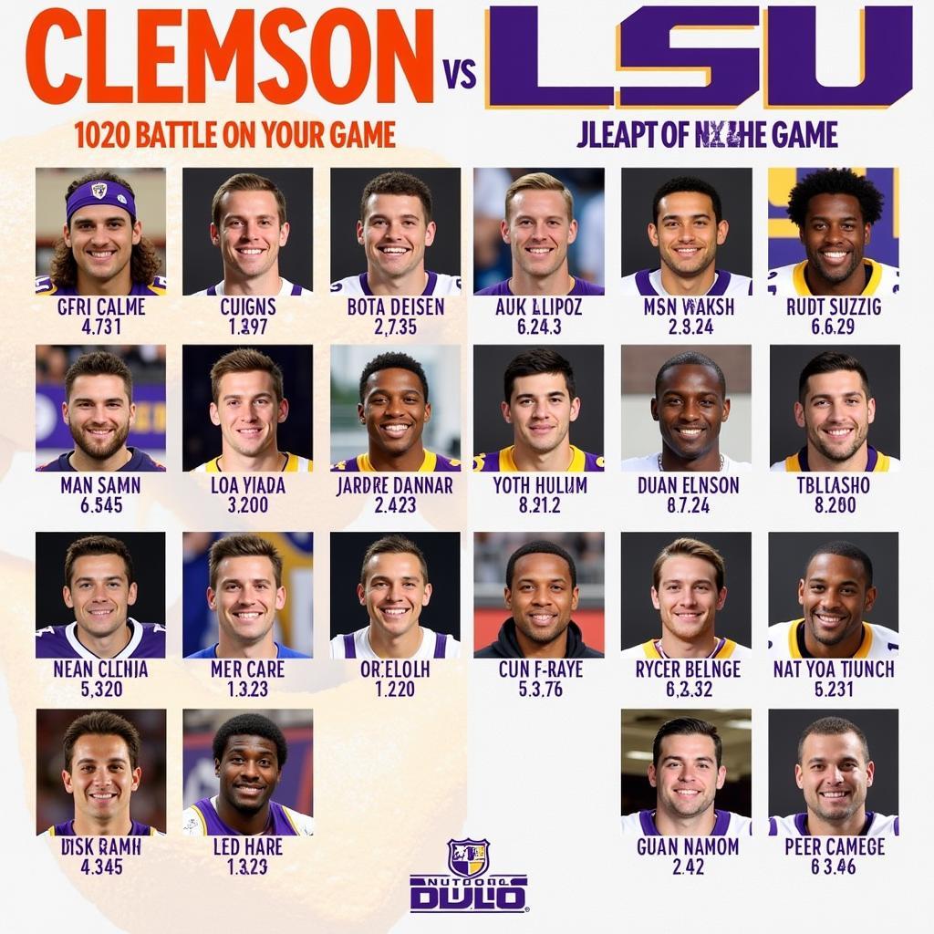 Clemson vs LSU Key Players