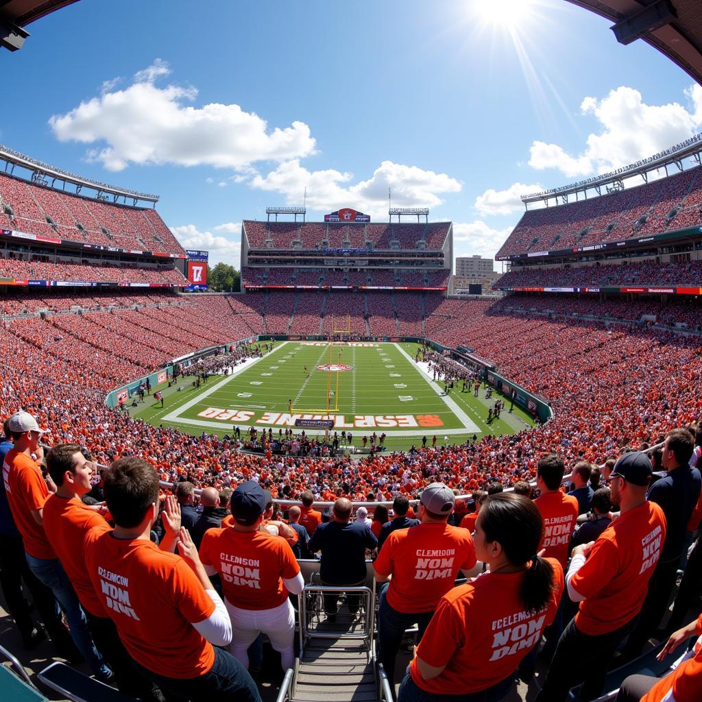 Clemson and Notre Dame stadium atmosphere