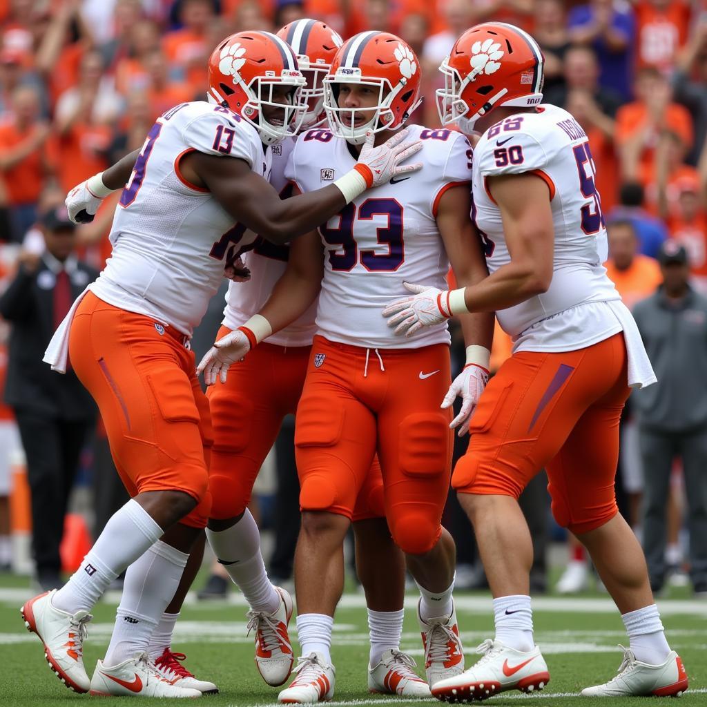 Clemson Tigers Football Team Celebration