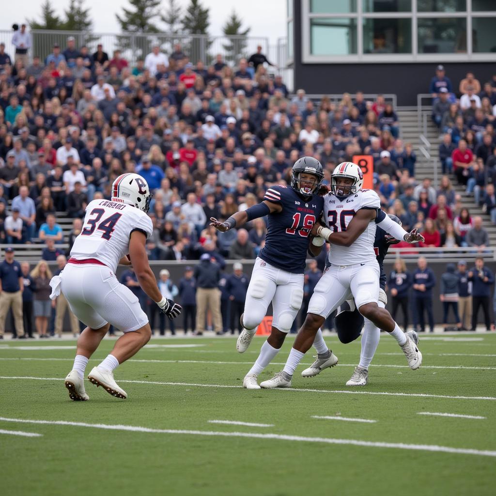 Colby College Football Game Action