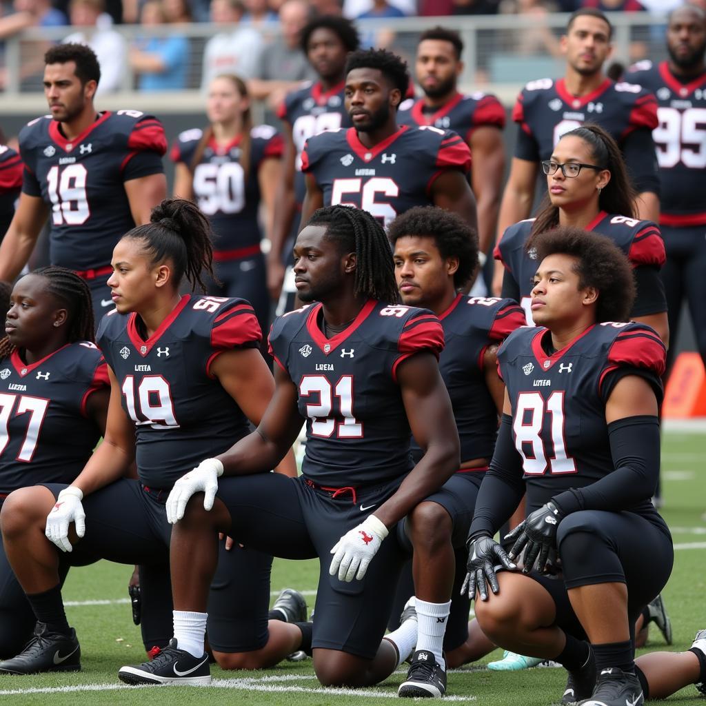 College Athletes Kneeling in Support of Black Lives Matter