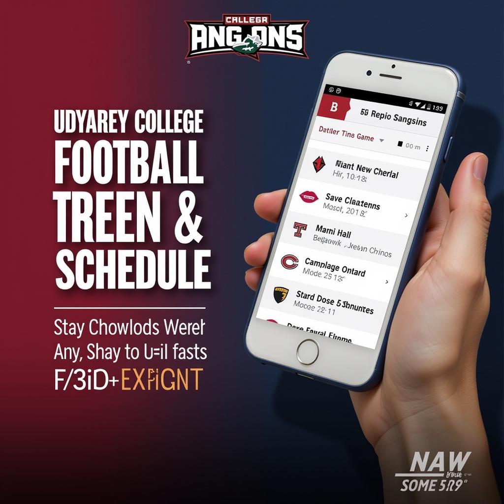 Checking the College Football Game Schedule on a Mobile Device