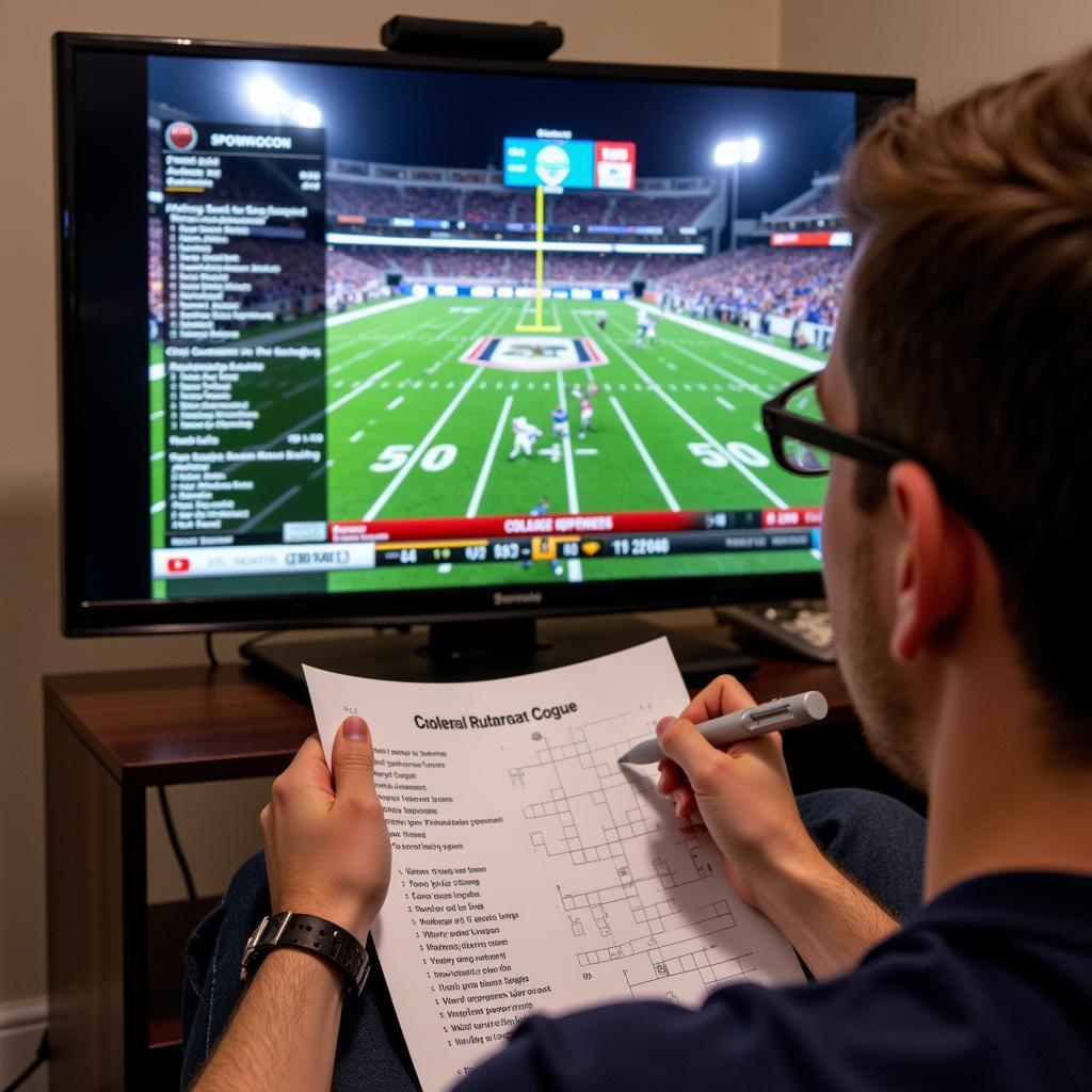 College Football Live Channel Crossword Puzzle